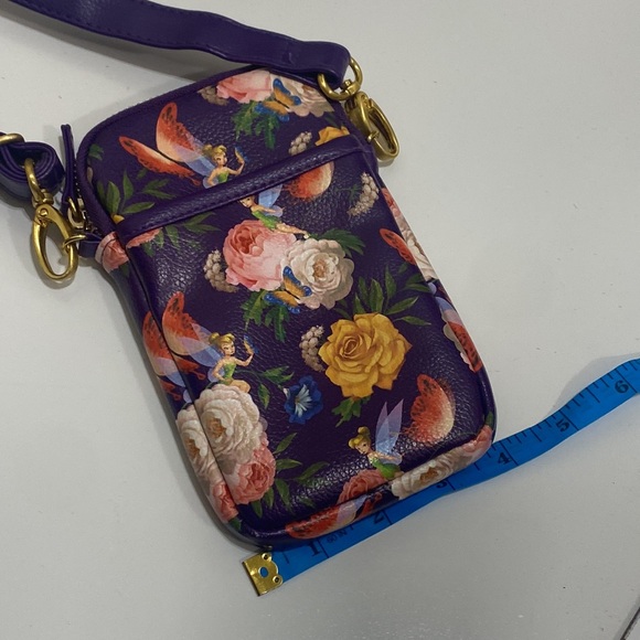 Disney parks tinker bell flower purple crossbody cellphone bag Disneyland bag - Picture 7 of 9